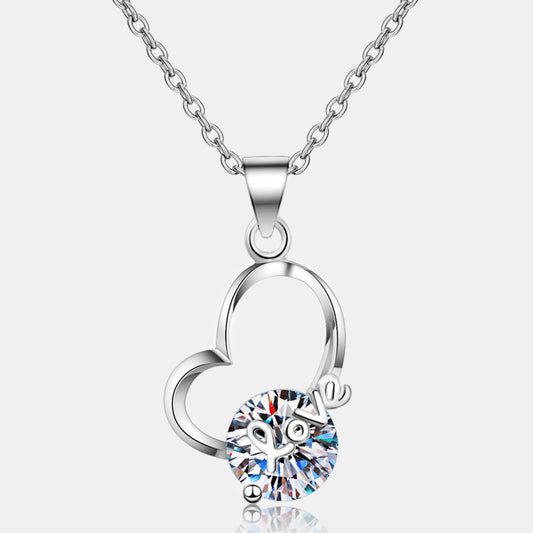 2 Carat Moissanite LOVE Necklace