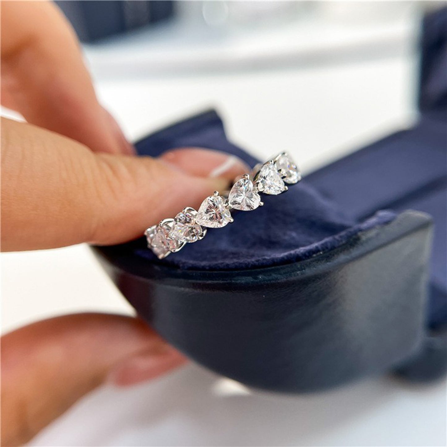 2.1 Carat Moissanite Heart Ring