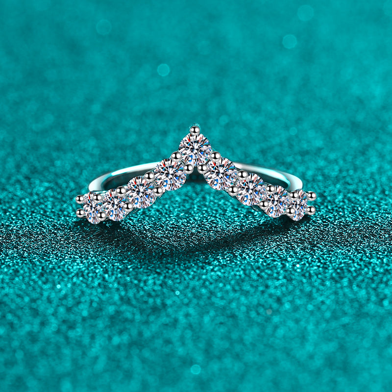 Moissanite Bow and Arrow Ring