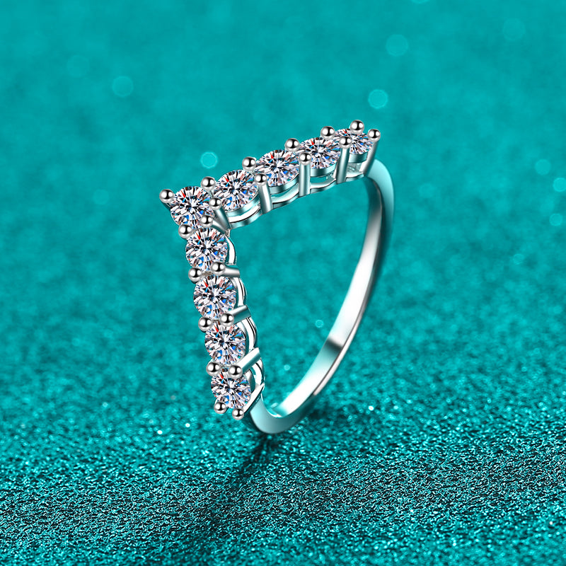 Moissanite Bow and Arrow Ring