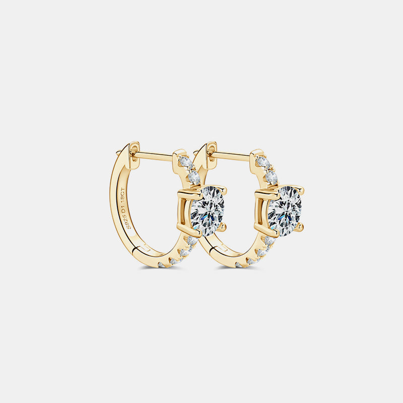 2.36 Carat Moissanite Hoop Earrings