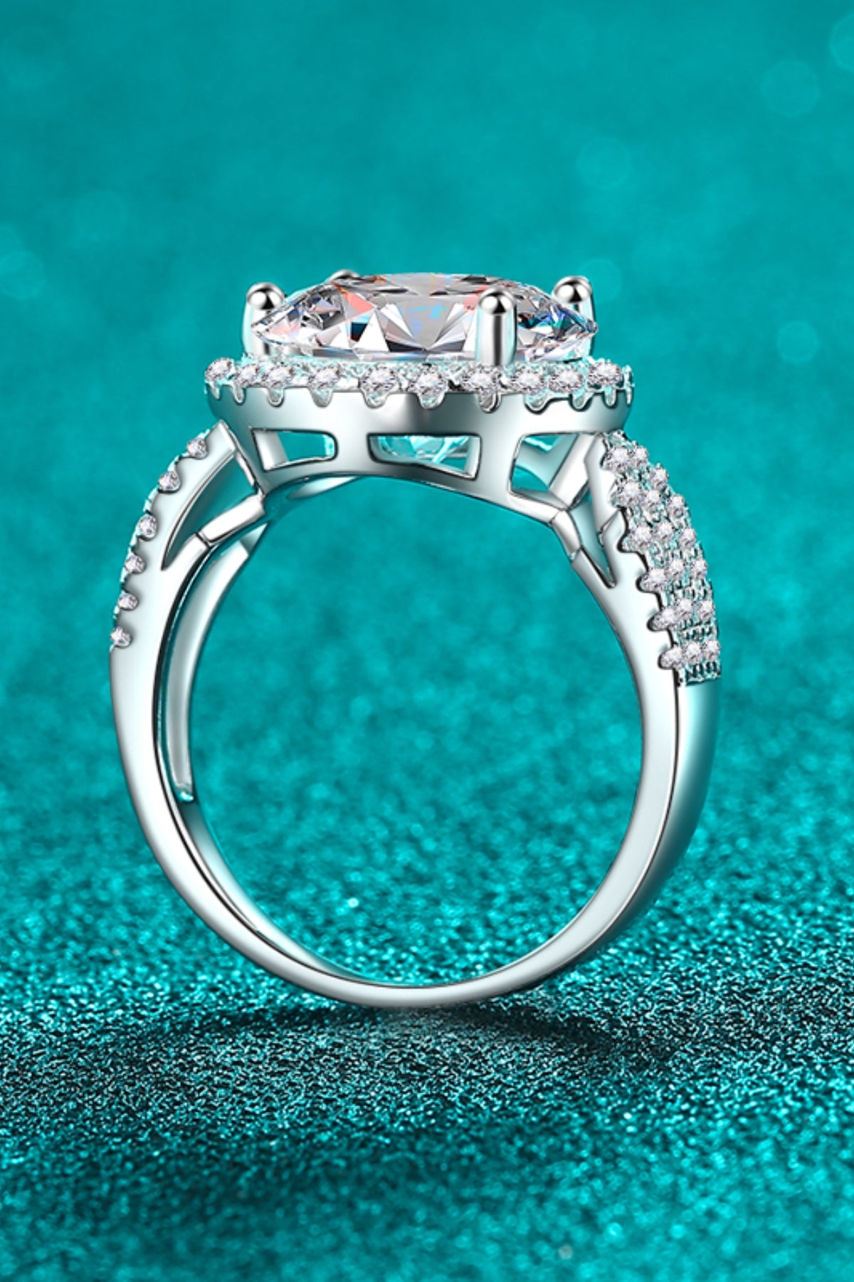 5 Carat Moissanite Open Fire Ring