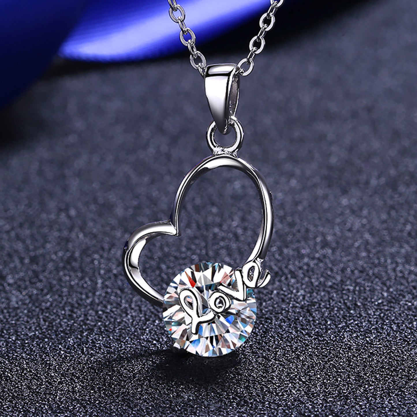 2 Carat Moissanite LOVE Necklace