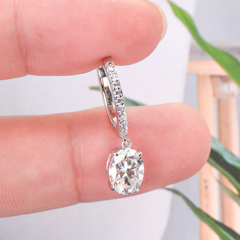 3 Carat Moissanite Drop Earrings