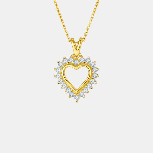 Moissanite Heart Pendant Necklace