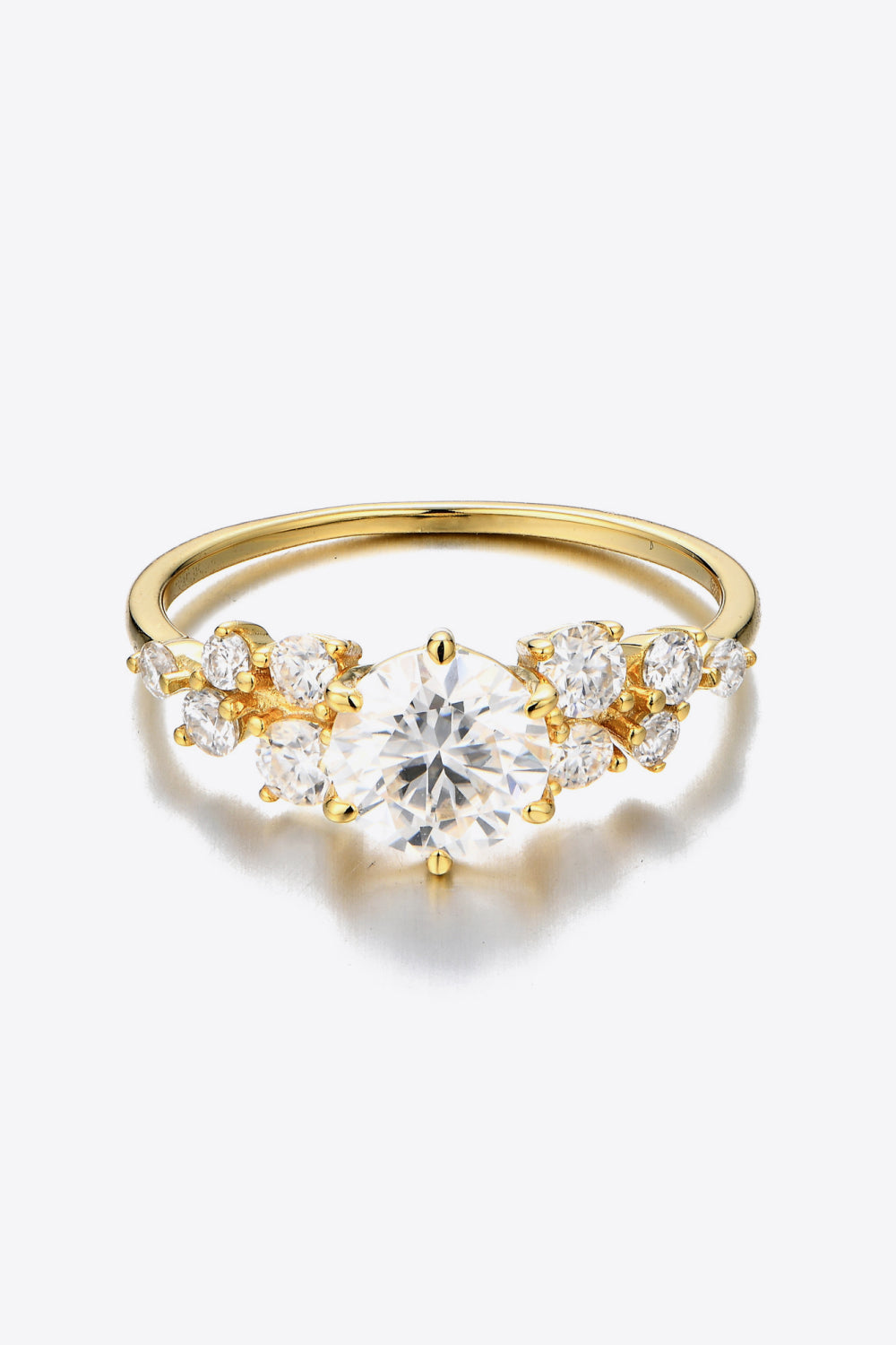 1 Carat Moissanite Gold Blossom Ring