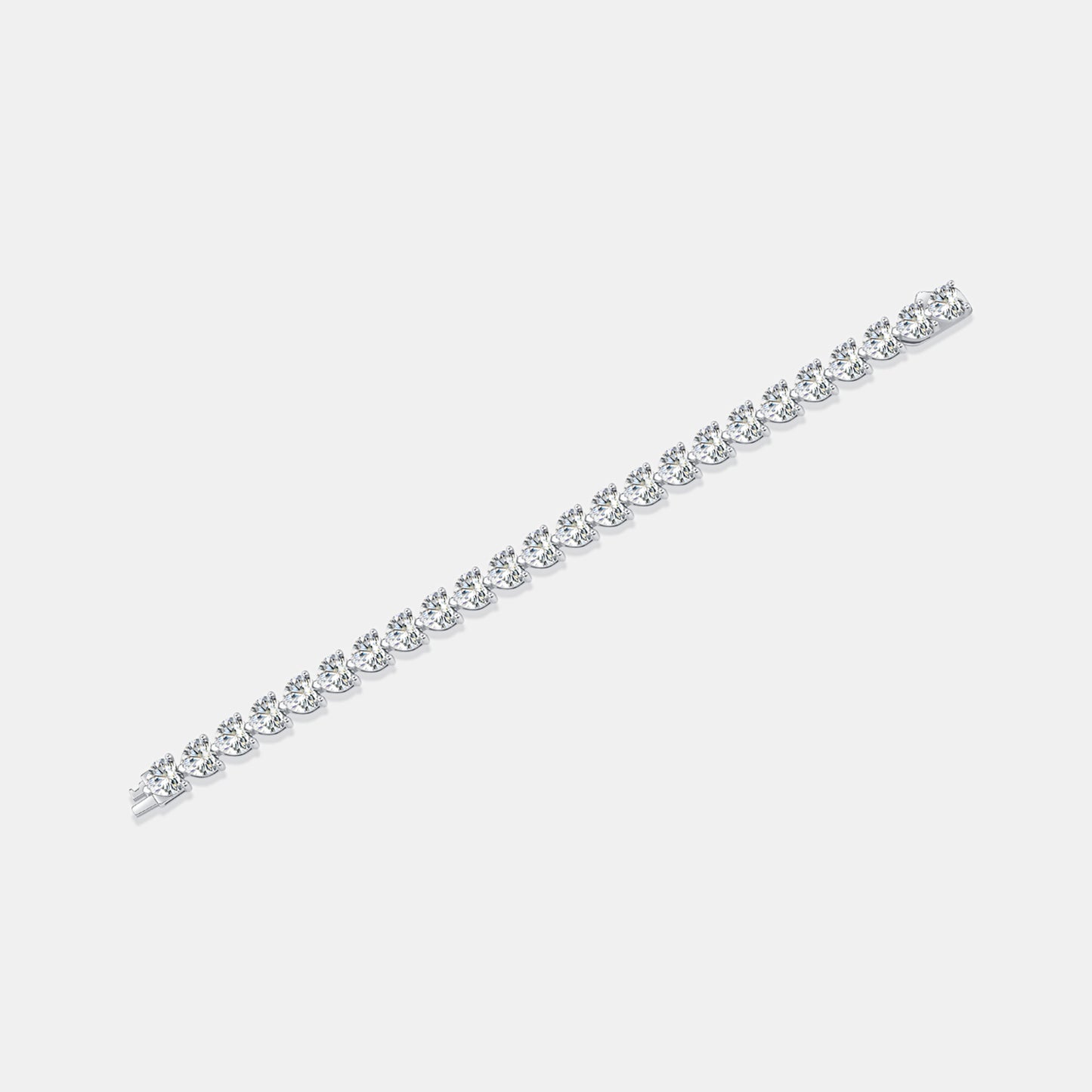 24 Carat Moissanite Heart Bracelet