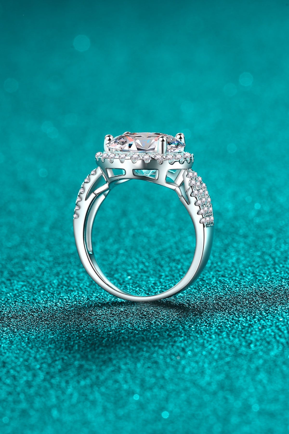 5 Carat Moissanite Open Fire Ring