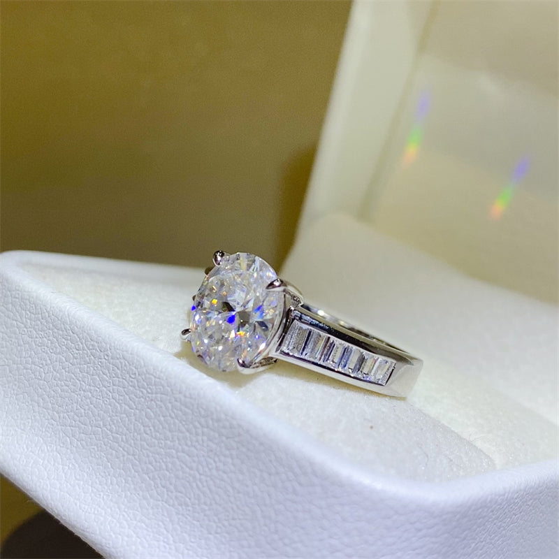 3 Carat Moissanite Oval Ring