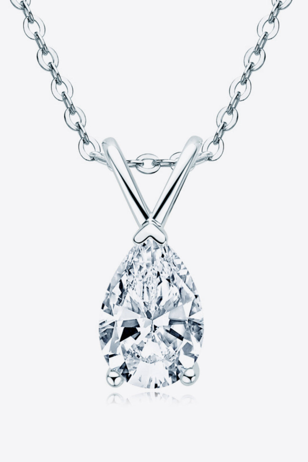 1.5 Carat Moissanite Teardrop Necklace