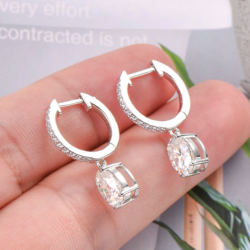 3 Carat Moissanite Drop Earrings