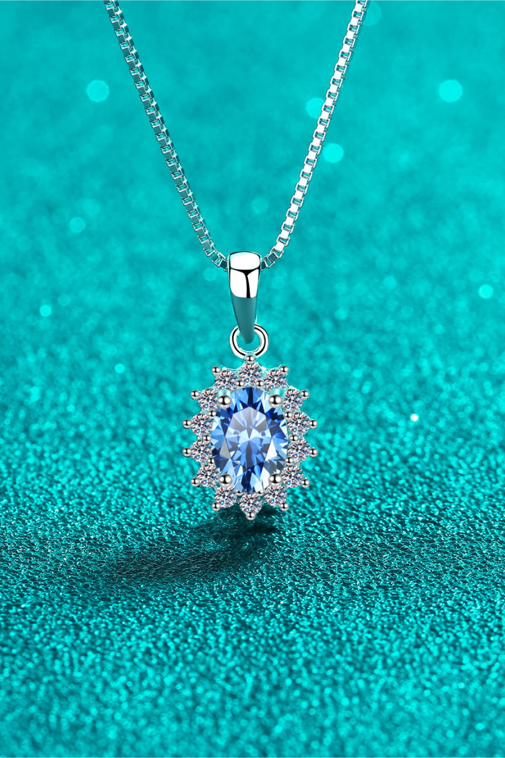 1 Carat Moissanite Ocean Necklace