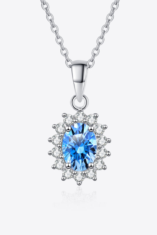 1 Carat Moissanite Ocean Necklace