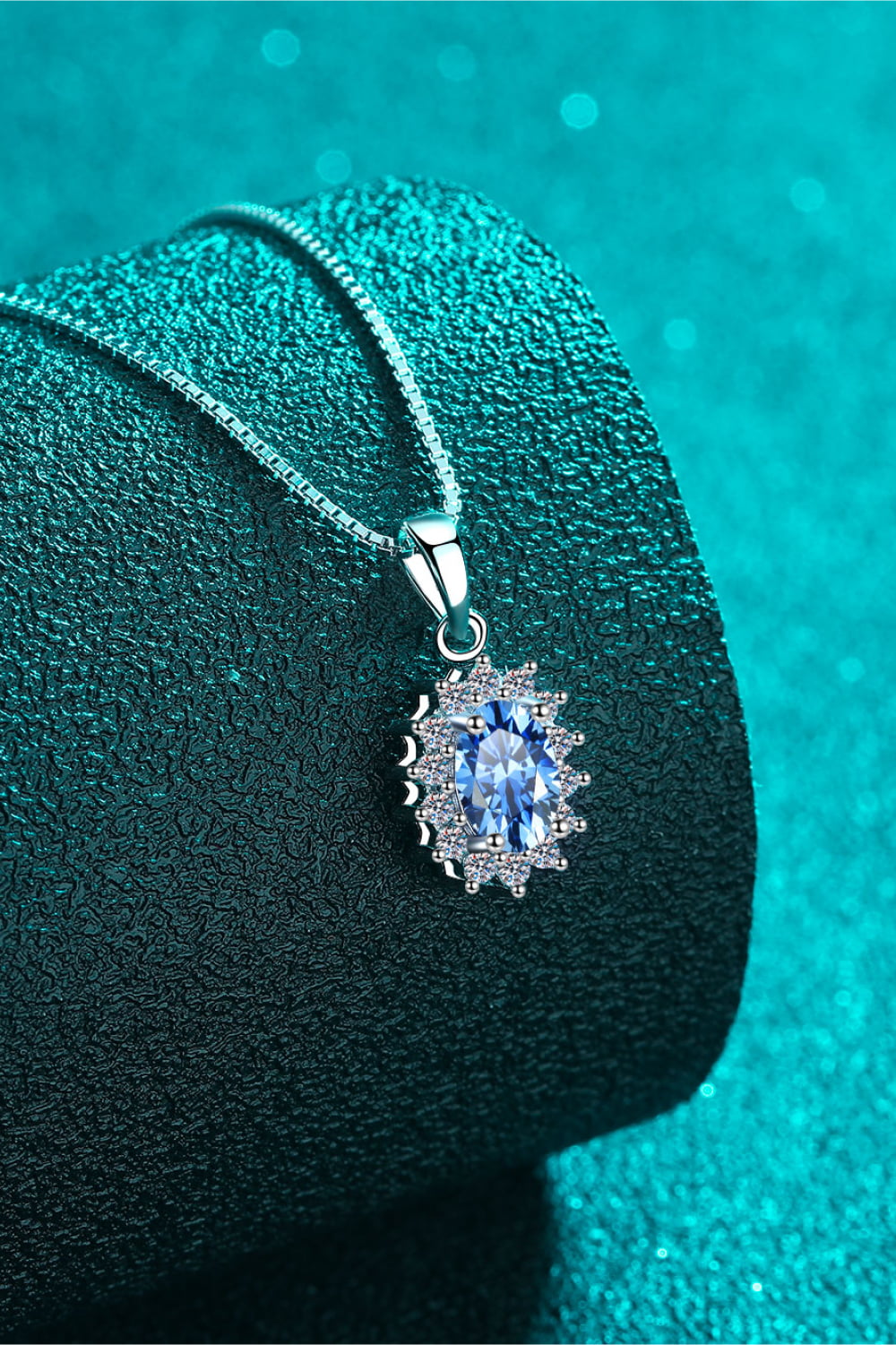 1 Carat Moissanite Ocean Necklace