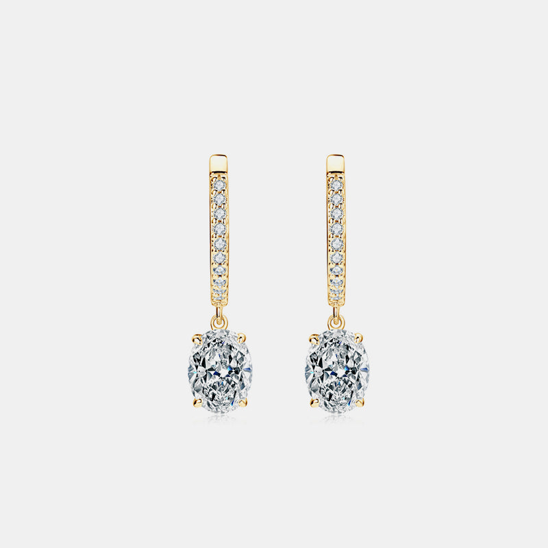 3 Carat Moissanite Drop Earrings