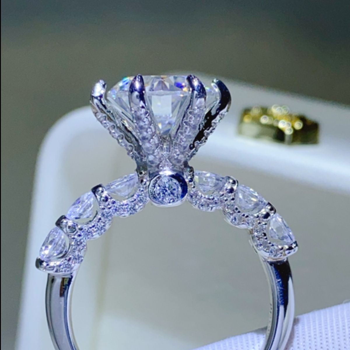 3 Carat Moissanite Diamond Cut Ring