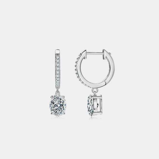 3 Carat Moissanite Drop Earrings