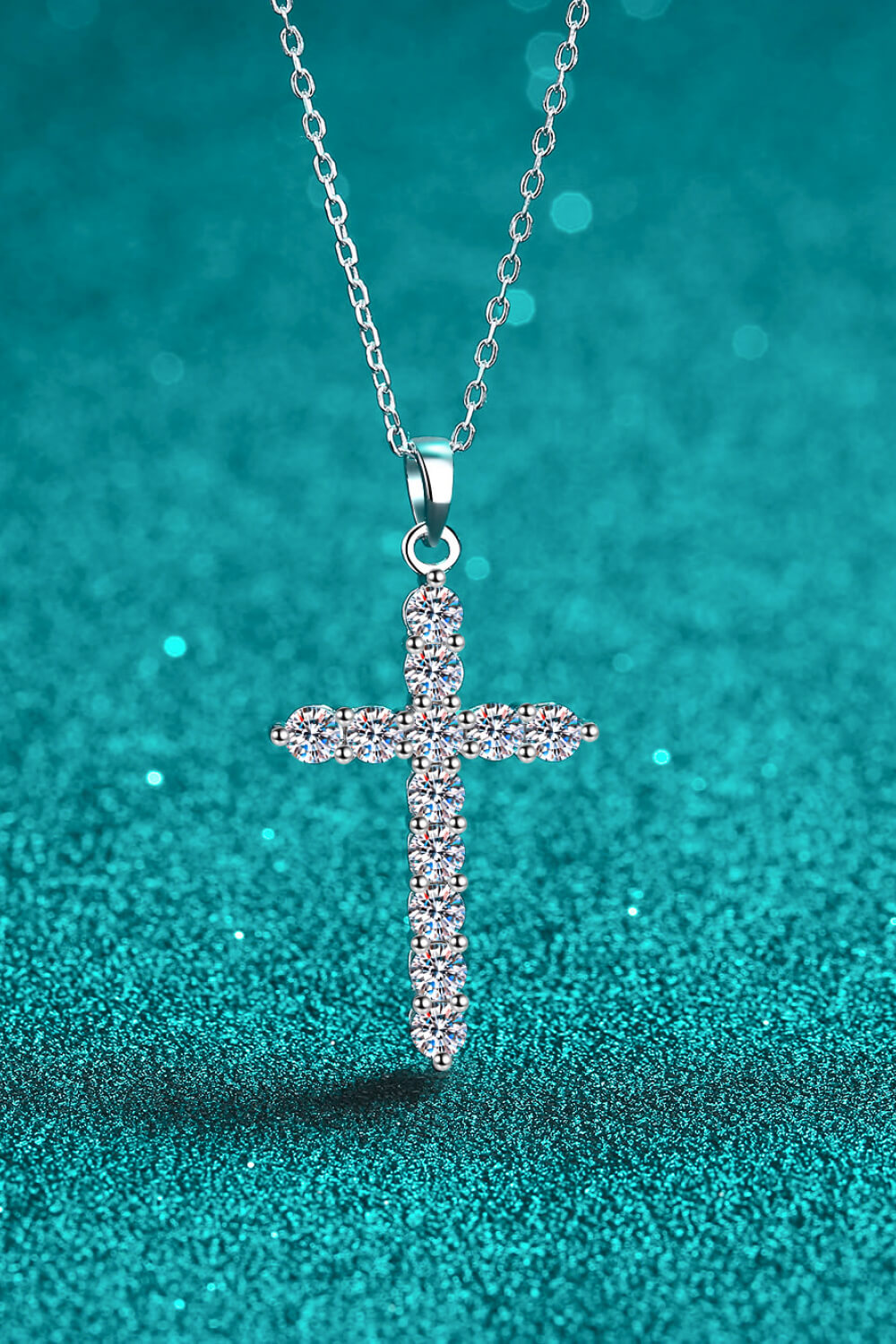 3.6 Carat Moissanite Cross Necklace