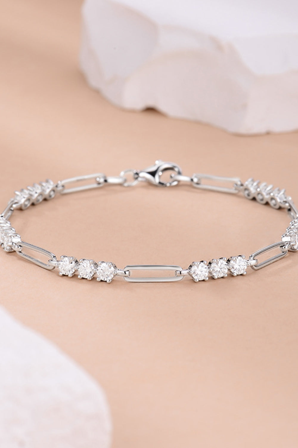 1.8 Carat Moissanite 3 Dot Bracelet