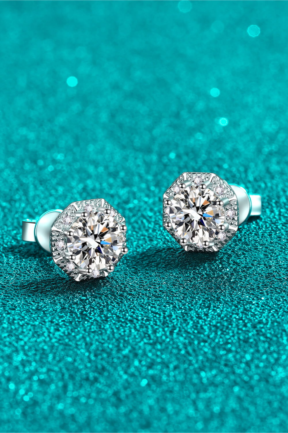 2 Carat Moissanite Stud Earrings