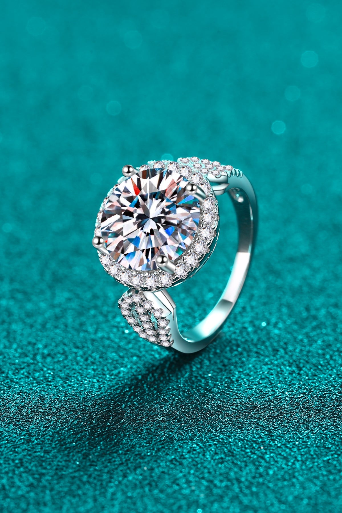 5 Carat Moissanite Open Fire Ring