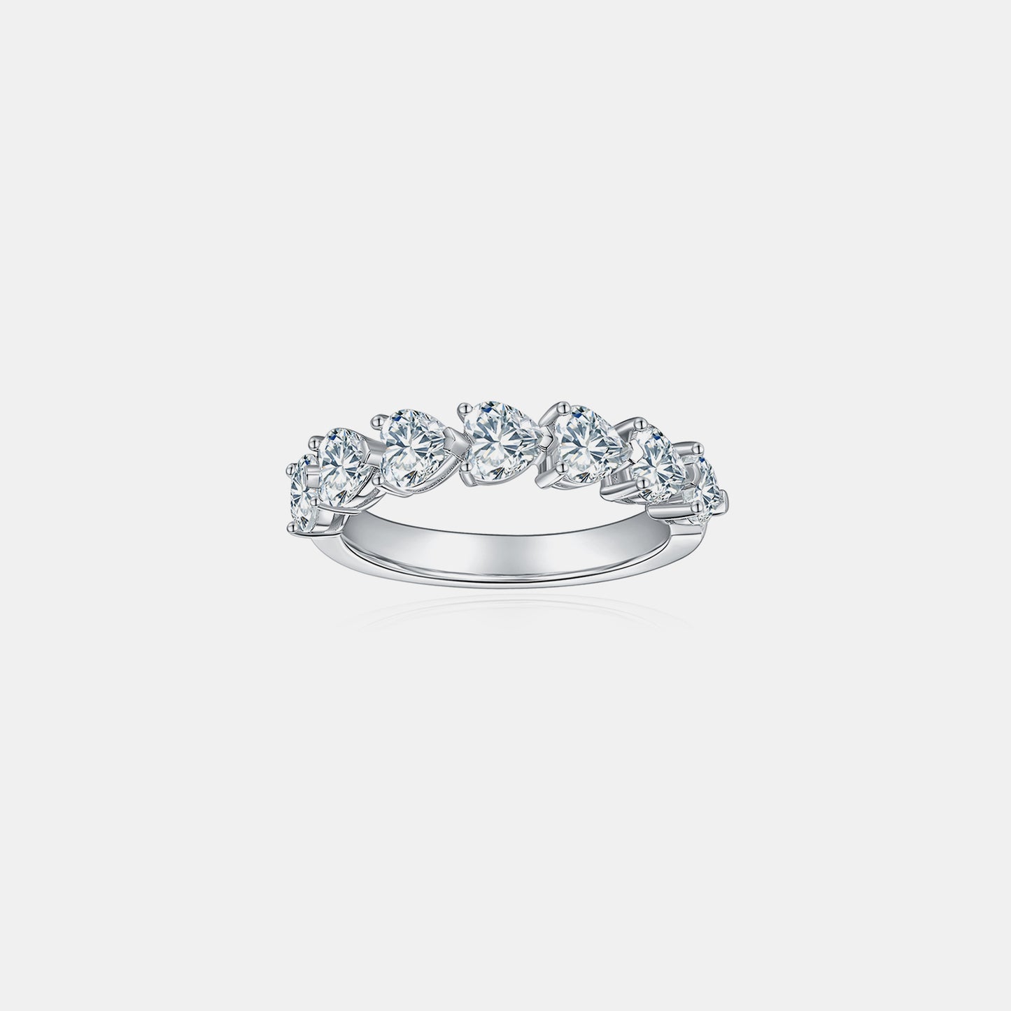 2.1 Carat Moissanite Heart Ring