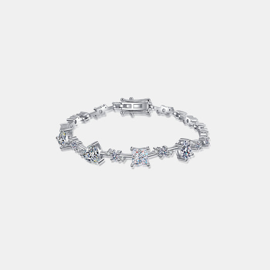 6.2 Carat Moissanite Silver Break Bracelet