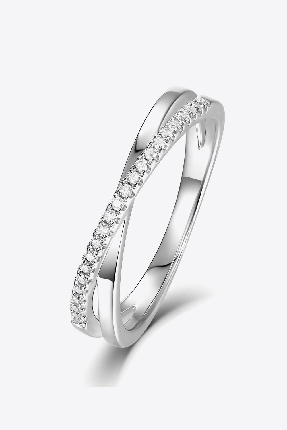 Double Band Moissanite Promise Ring