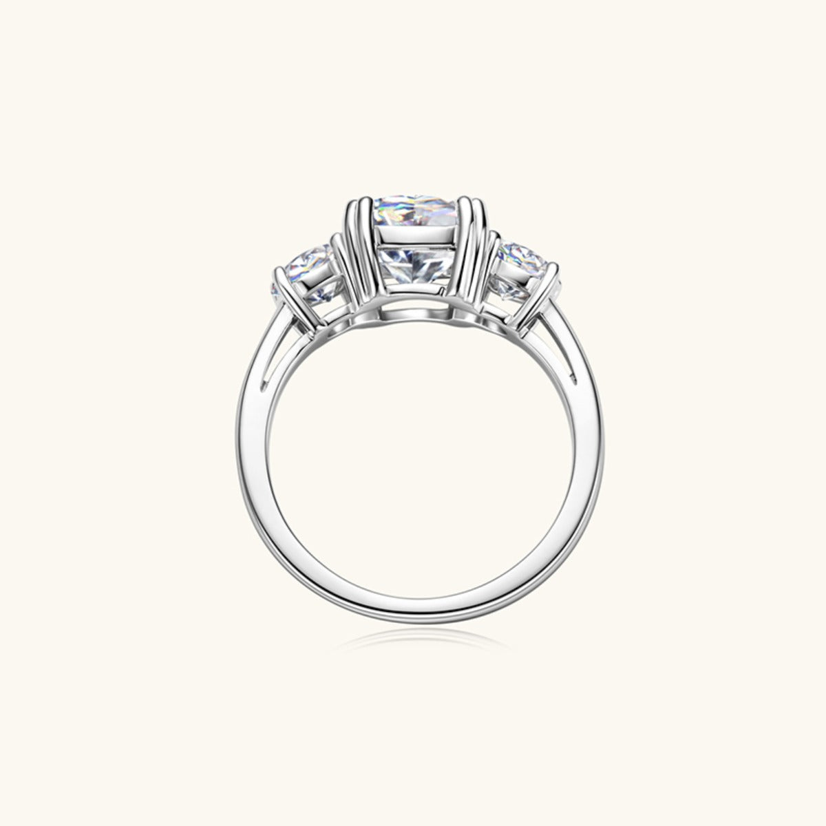 3.5 Carat Moissanite Silver Blossom Ring