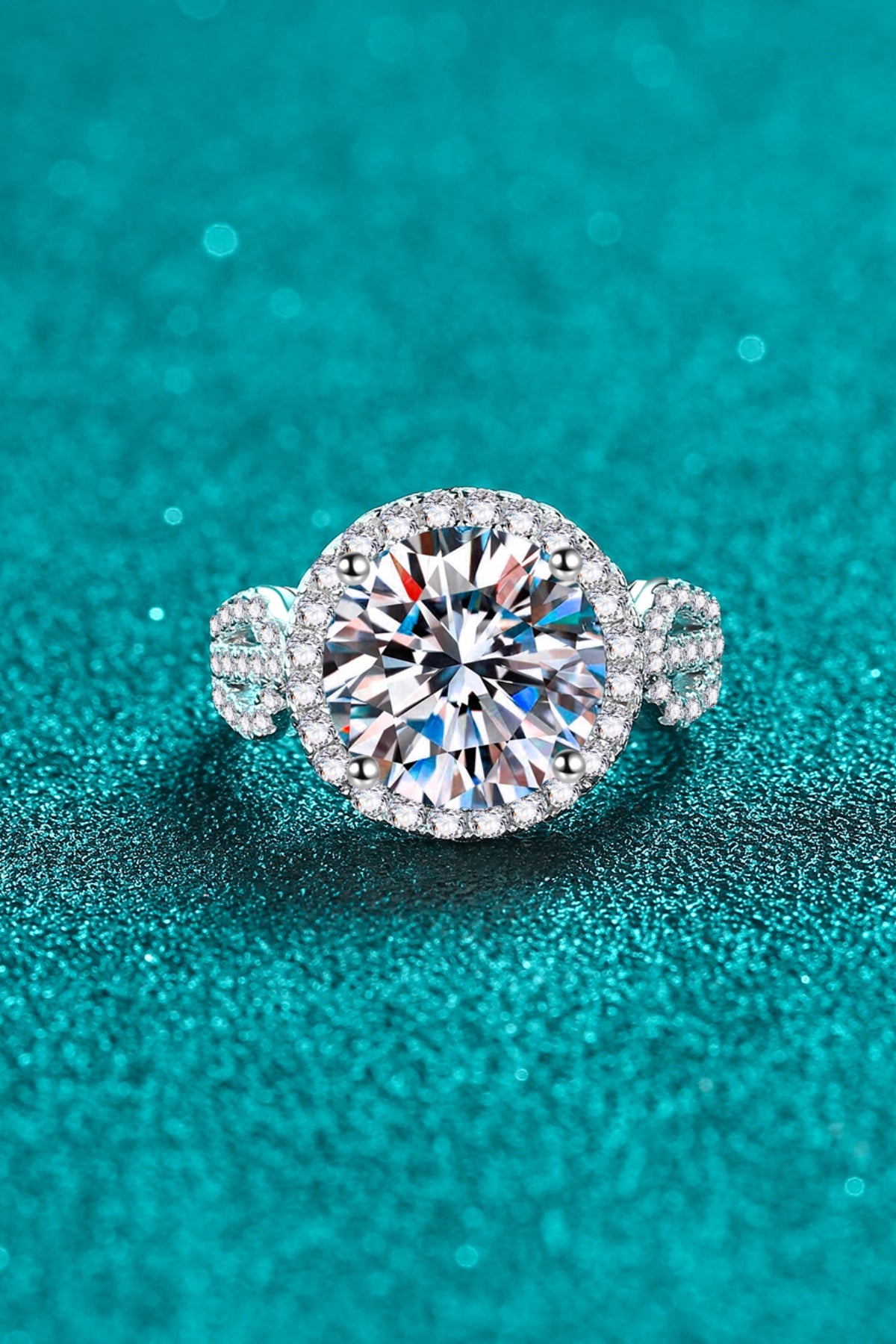 5 Carat Moissanite Open Fire Ring