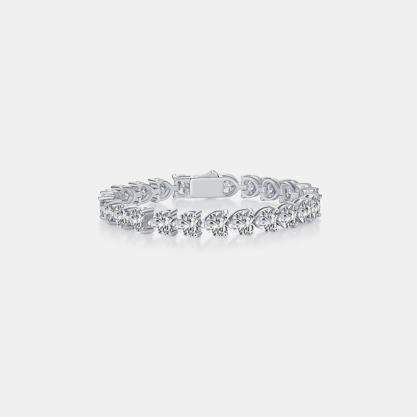 24 Carat Moissanite Heart Bracelet