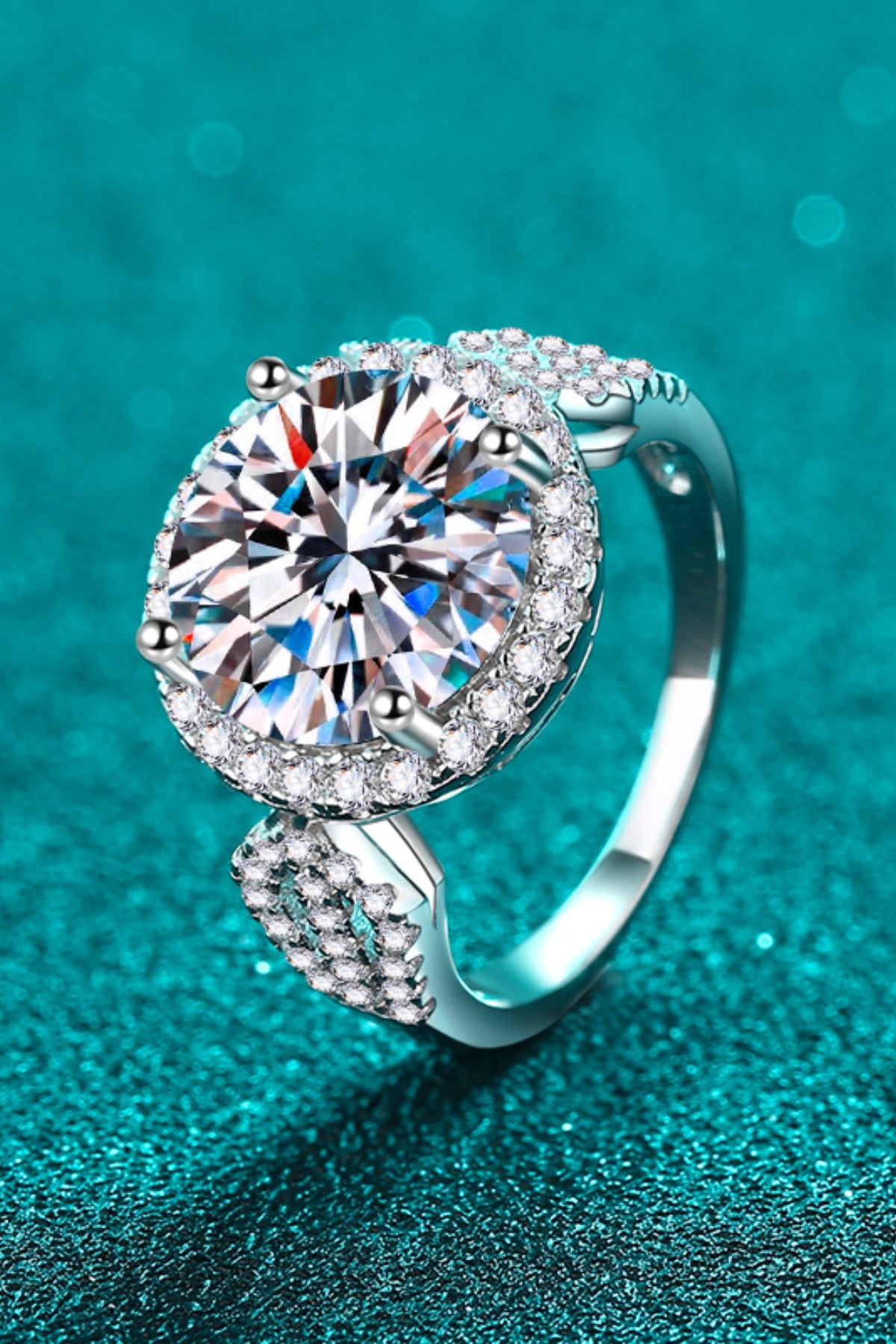 5 Carat Moissanite Open Fire Ring